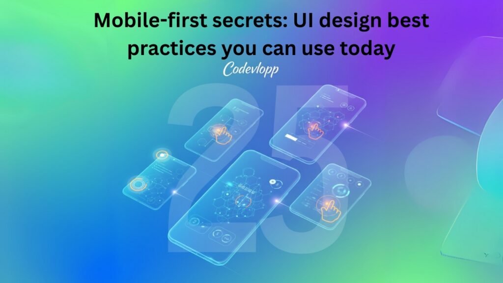 Mobile-First Secrets: UI Design Best Practices You Can Use Today